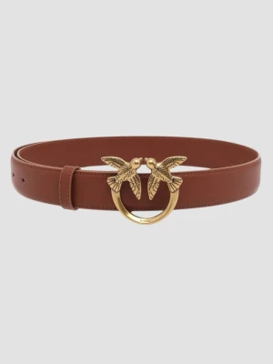 PINKO Brązowy pasek damski Love Berry H3 Belt, Rozmiar XS