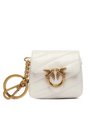 PINKO Brelok Airpods Love Puff Microfiber Shiny Calf AI 25-26 PCPL 105869 A370 Biały