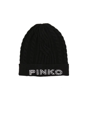 Pinko Czapka BAMBOO CAPPELLO VISCOSA CABLES czarny