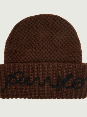 Pinko Czapka Bambu brązowy