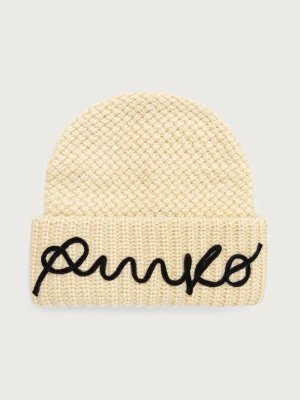 Pinko czapka beanie damska żółty