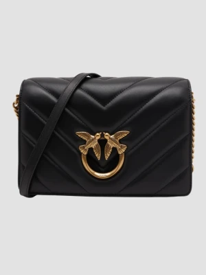 PINKO Czarna kopertówka Love Click Classic AW25