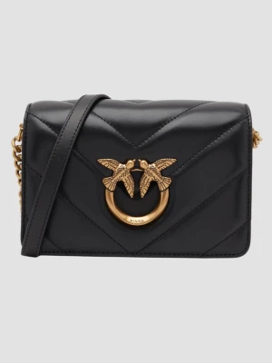 PINKO Czarna kopertówka Love Click Mini AW25