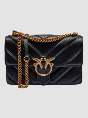 PINKO Czarna kopertówka Love One Classic Light DC AW25