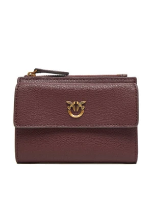 PINKO Duży Portfel Damski Compact Wallet AI 25-26 PCPL 103612 A29Q Bordowy