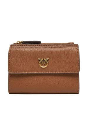 PINKO Duży Portfel Damski Compact Wallet AI 25-26 PCPL 103612 A29Q Brązowy