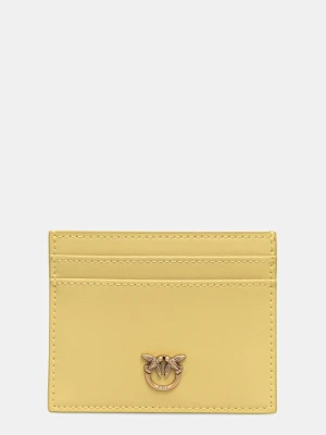 Pinko etui na karty skórzane kolor zielony 103762 A0F1