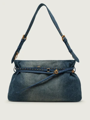 Pinko Jeansowa torebka na ramię BELT BAG BIG