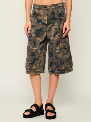 Pinko Jeansowe bermudy Ghemme | Regular Fit zielony