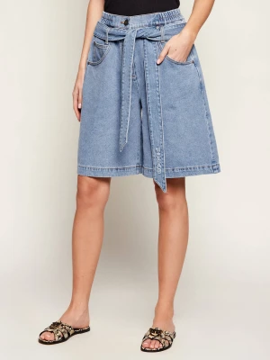 Pinko Jeansowe bermudy BALLO | Loose fit niebieski