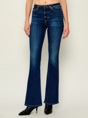 Pinko Jeansy Flora | flare fit granatowy