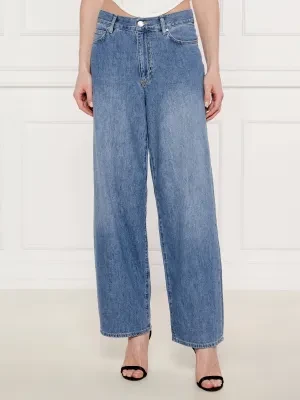 Pinko Jeansy LAURYN | Loose fit | z dodatkiem lnu