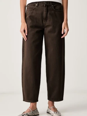 Pinko jeansy relaxed fit damskie brązowy