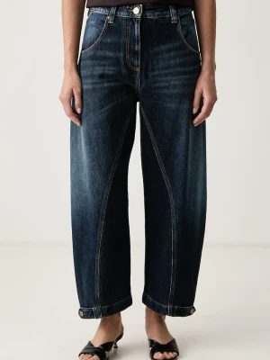 Pinko jeansy relaxed fit damskie granatowy