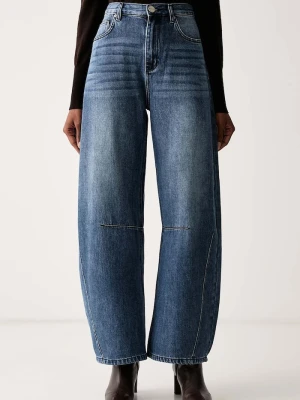 Pinko jeansy relaxed fit damskie niebieski