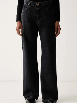 Pinko jeansy wide leg damskie czarny