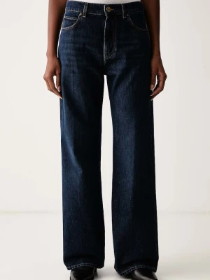 Pinko jeansy wide leg damskie granatowy