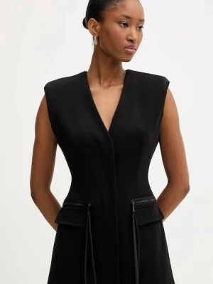 Pinko kamizelka kolor czarny jednorzędowa 106070 A04I