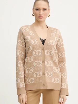 Pinko kardigan damski kolor brązowy 106042 A2YD