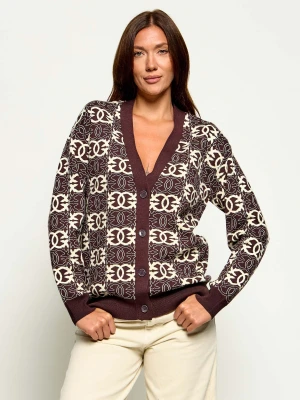 Pinko Kardigan Half Breed | Regular Fit brązowy