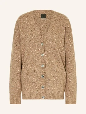 Pinko Kardigan Marche Z Ozdobnymi Kamykami braun