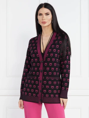 Pinko Kardigan TUBICO LOGO BIRD | Regular Fit czarny