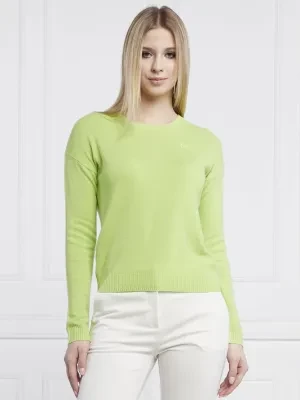 Pinko Kaszmirowy sweter FRISBEE 3 | Regular Fit | z dodatkiem lnu
