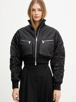 Pinko kurtka bomber kolor czarny zimowa 105339 A2OI