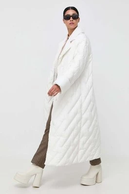 Pinko kurtka damska kolor beżowy zimowa oversize 101599.A0L5