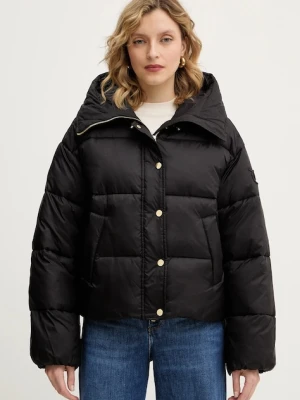 Pinko kurtka kolor brązowy zimowa oversize 105656 A2TF