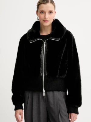 Pinko kurtka kolor czarny przejściowa oversize 105399 A2PI