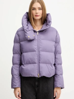 Pinko kurtka kolor fioletowy zimowa oversize 101602 A2P6