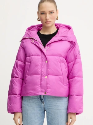 Pinko kurtka kolor różowy zimowa oversize 105656 A2TF