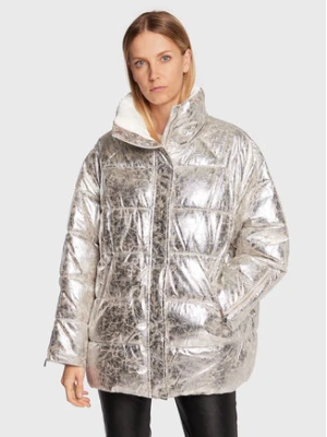 PINKO Kurtka zimowa Brunella 1 1G17Z5 A03G Srebrny Relaxed Fit