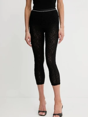 Pinko legginsy damskie kolor czarny wzorzyste 105226 A2M5
