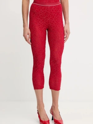 Pinko legginsy damskie kolor czerwony wzorzyste 105226 A2M5