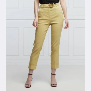 Pinko Lniane spodnie z paskiem PLAZA | Regular Fit