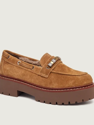 Pinko Loafersy Margaret 2 | zamsz brązowy