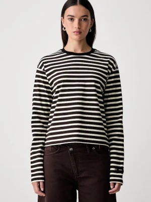 Pinko longsleeve damski bawełniany brązowy