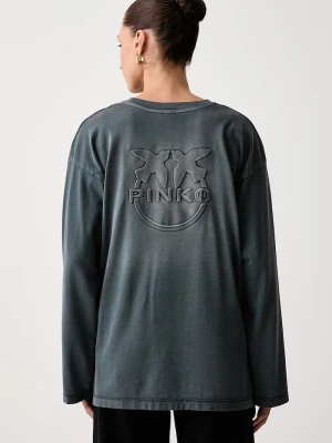 Pinko longsleeve damski bawełniany szary