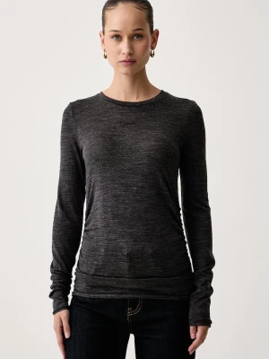 Pinko longsleeve damski z wełną szary