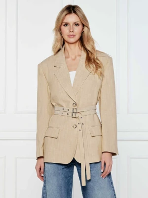Pinko Marynarka EMOZIONI | Oversize fit beżowy