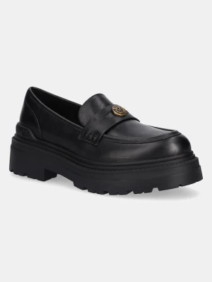 Pinko mokasyny Mia 24 damskie kolor czarny na platformie SD0403P001Z99