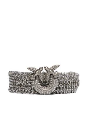 PINKO Pasek Damski Strass Buckle Belt H2 105878 A2X8 Srebrny