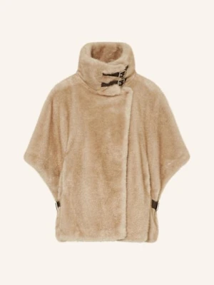 Pinko Peleryna Ze Sztucznego Futra Comodino beige