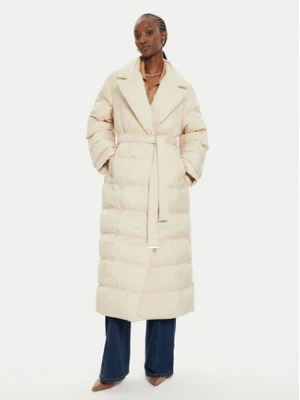 PINKO Płaszcz zimowy Taccuino 103829 A0L5 Écru Regular Fit