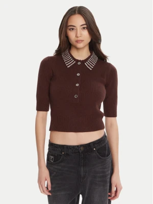 PINKO Polo Emilia 105745 A2S4 Brązowy Regular Fit