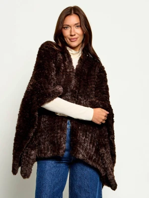 Pinko Ponczo Ciliegio | Oversize fit | z dodatkiem wełny brązowy