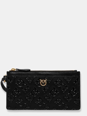 Pinko portfel skórzany damski kolor czarny 103611 A1YB