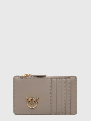 Pinko portfel skórzany damski kolor szary 100251.A0F1